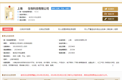 上海優質生物科技公司技術轉讓，機會難得，低價急售